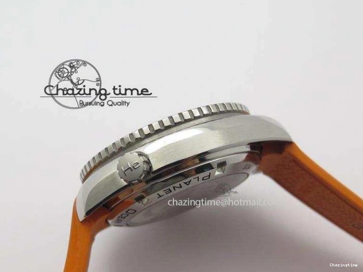 0516 Breathable Planet Ocean SS Bp Maker 45mm Orange Bezel On Orange Rubber Strap A 8221
